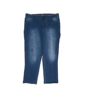 Bandolino Jeans Bandolino Thea Pull On Crop Womens Size 4 Dark Wash Blue Denim Jeans Poshmark